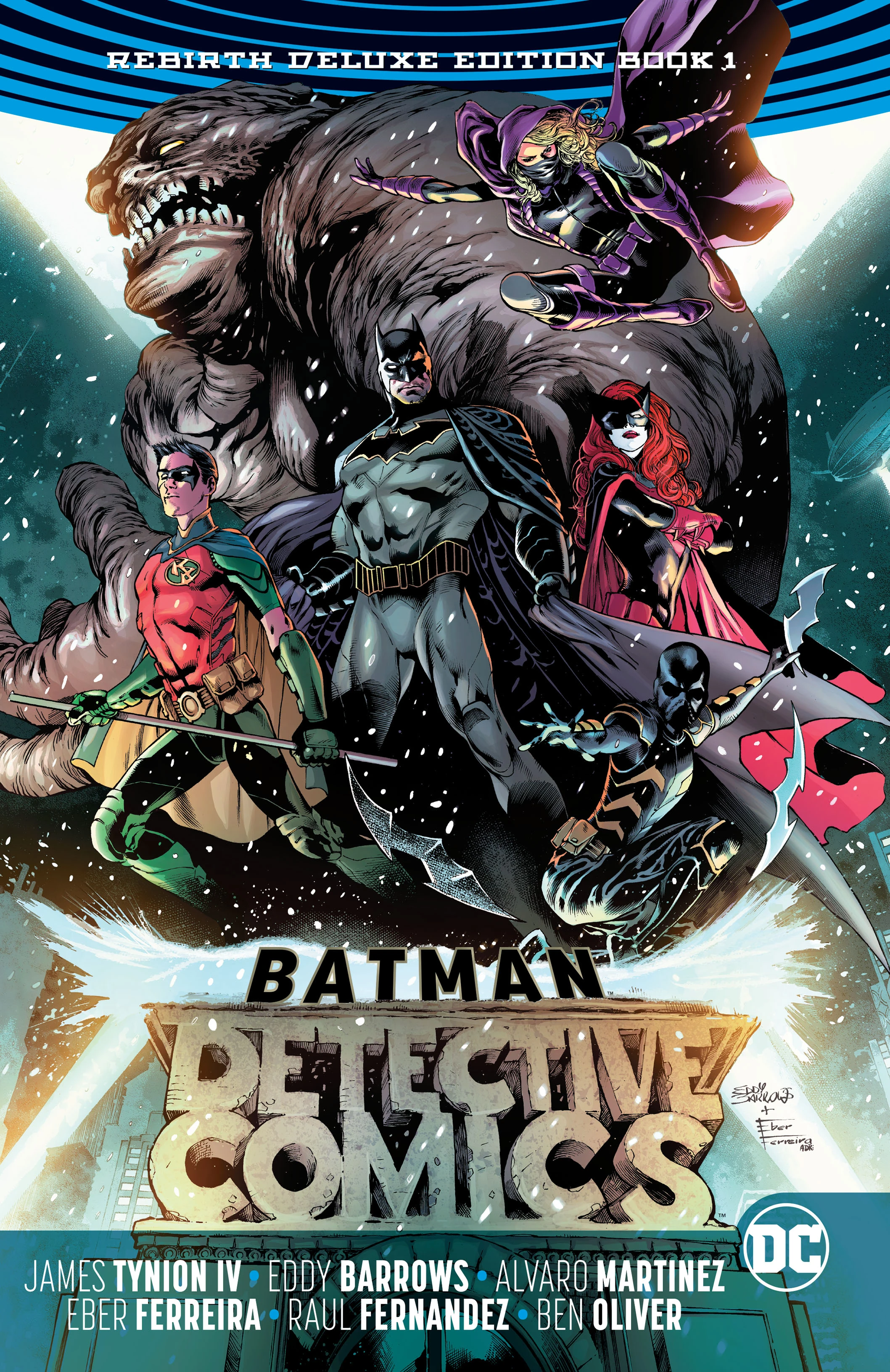 Batman - Detective Comics: The Rebirth Deluxe Edition Book 1 (DC, 2017) cover